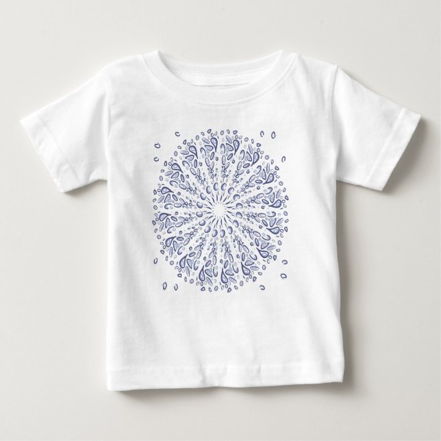 T-shirt Pour Bébé Motif de mandala bleu (Devant)
