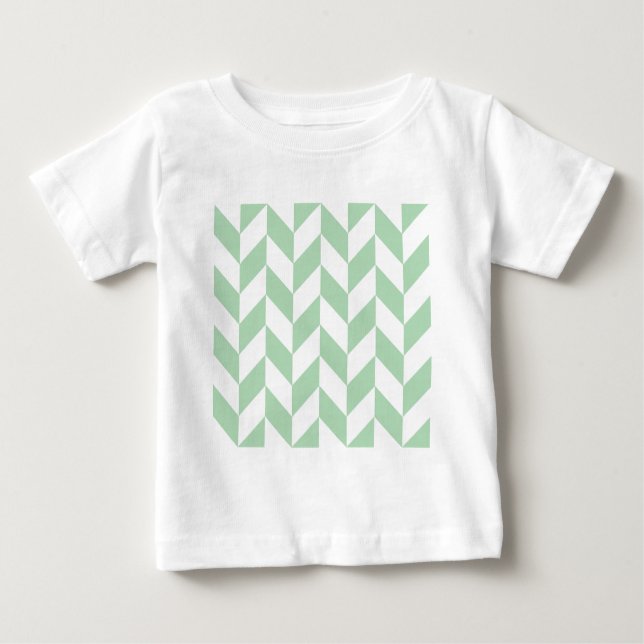 T-shirt Pour Bébé Motif de squelette vert à la menthe (Devant)