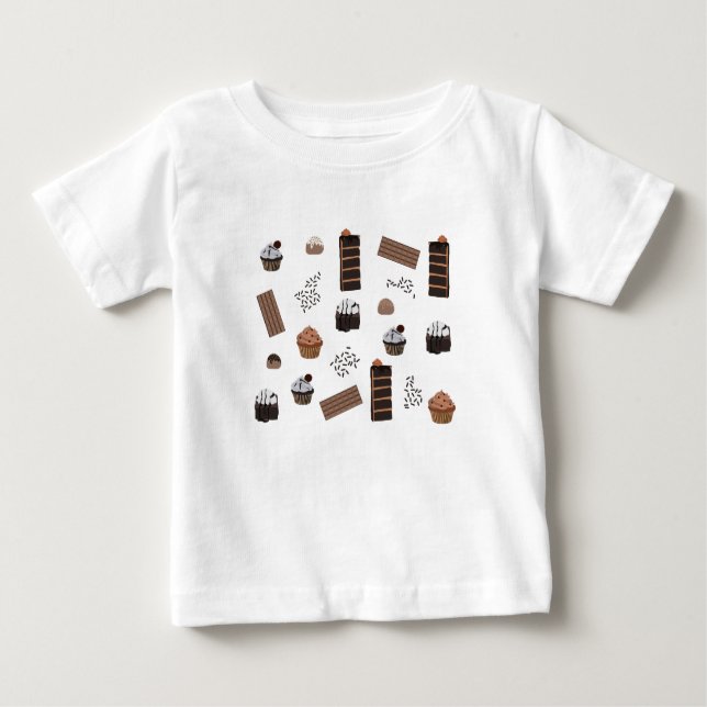 T-shirt Pour Bébé Motif de thème chocolat (Devant)