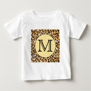 T-shirt Pour Bébé Motif Empreinte de léopard Monogramme personnalis