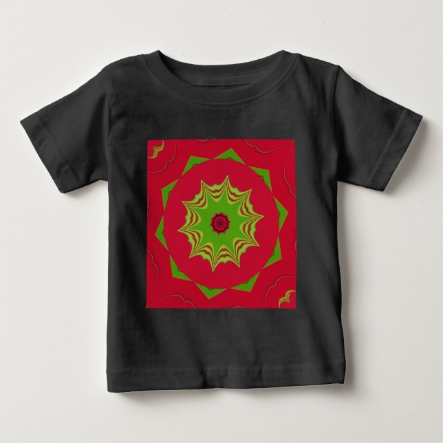 T-shirt Pour Bébé motif ethnique d'Afrique rouge (Devant)