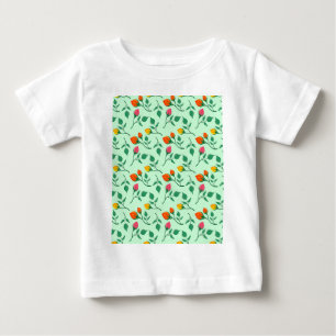 T-shirt Pour Bébé Motif floral avec fleurs roses colorées