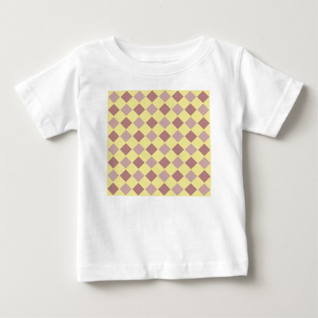 T-shirt Pour Bébé Motif pastel jaune et mauve (Devant)