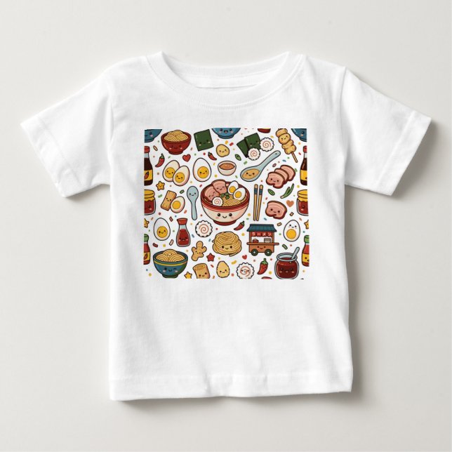 T-shirt Pour Bébé motif ramen (Devant)