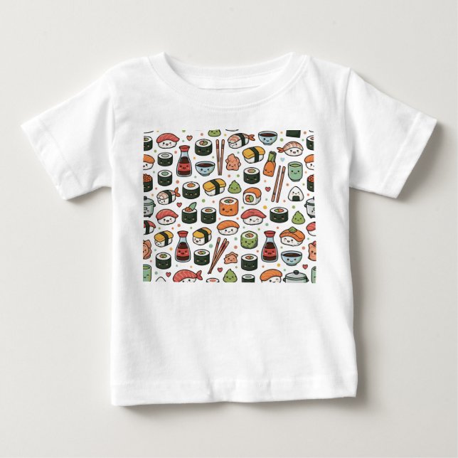 T-shirt Pour Bébé motif sushi (Devant)