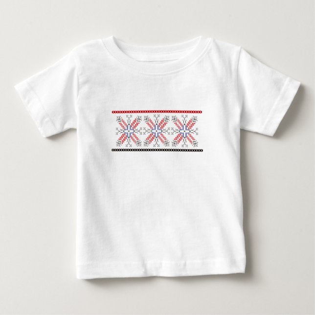 T-shirt Pour Bébé Motifs roumains traditionnels Roumanie 1 d'art (Devant)