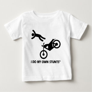T-shirt Pour Bébé Moto mes propres cascades