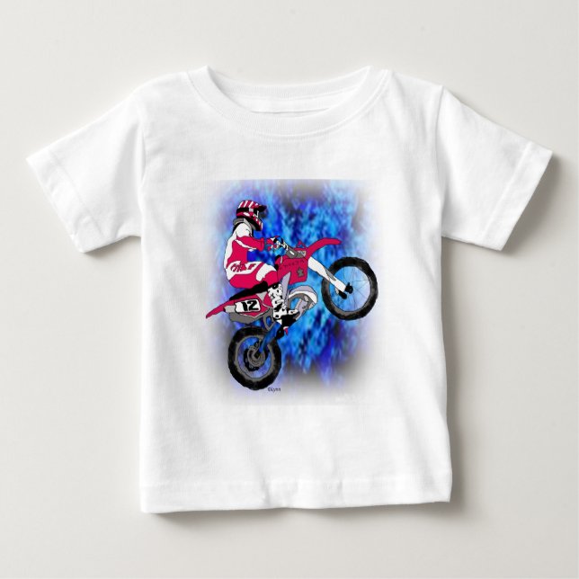 T-shirt Pour Bébé Motocross 306 (Devant)