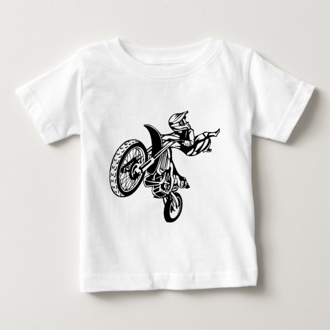 T-shirt Pour Bébé Motocross de moto de motard (Devant)