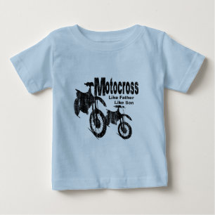 T-shirt Pour Bébé Motocross père/fils