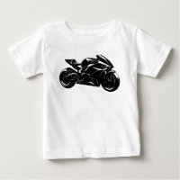 Motocyclette Futuriste Vecteur Noir Blanc