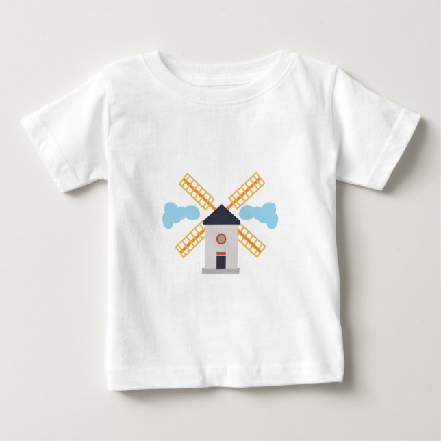 T-shirt Pour Bébé Moulin à vent (Devant)