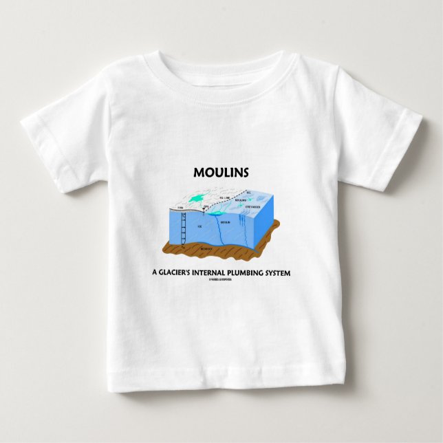 T-shirt Pour Bébé Moulins système de tuyauterie interne d'un glacier (Devant)
