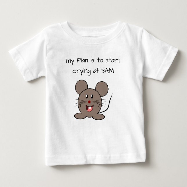 T-shirt Pour Bébé Mouse de bébé amusante (Devant)