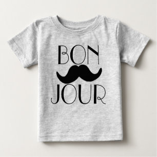 T-shirt Pour Bébé Moustache de BONJOUR
