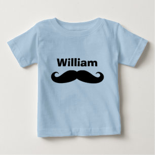 T-shirt Pour Bébé Moustache du guidon noir créateurs et chemises pou