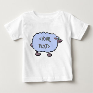 T-shirt Pour Bébé Mouton bleu,<YOUR TEXT>