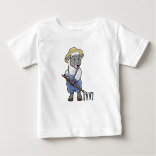 T-shirt Pour Bébé Moutons fermiers avec gâteau et Casquette