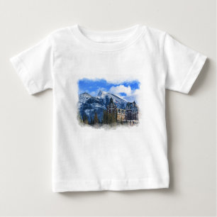 T-shirt Pour Bébé Mt Rundle and Famous Hotel, Banff, Alb., Canada