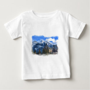 T-shirt Pour Bébé Mt Rundle and Famous Hotel, Banff, Alb., Canada