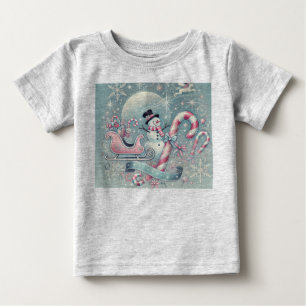 T-shirt Pour Bébé Murugi Baby Haven Snowman 6 mois BabyFine Jersey