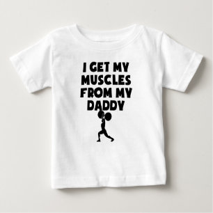 T-shirt Pour Bébé Muscles de mon papa