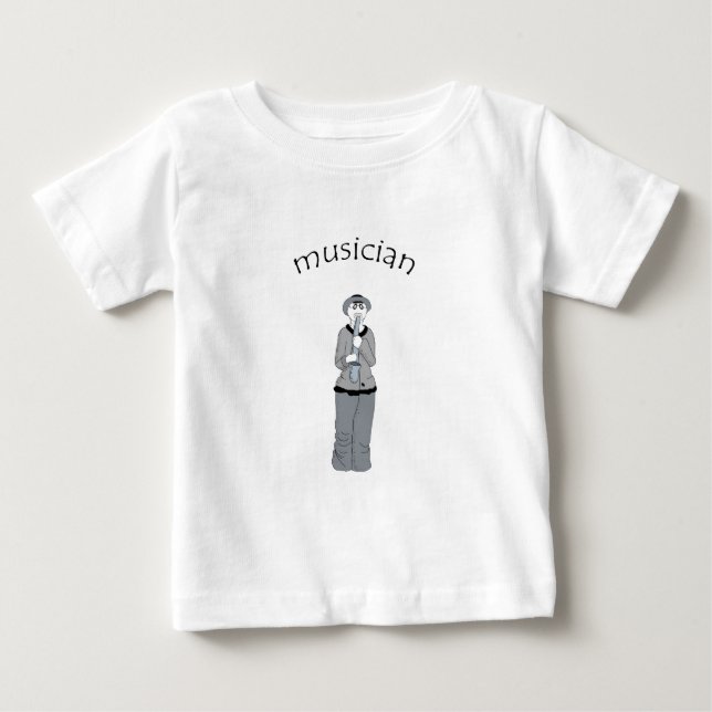 T-shirt Pour Bébé musicien (Devant)