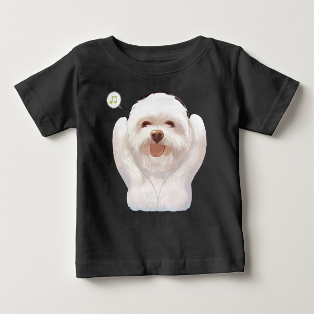 T-shirt Pour Bébé Musique (Devant)