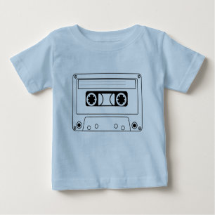 T-shirt Pour Bébé Musique de grunge à cassette rétro