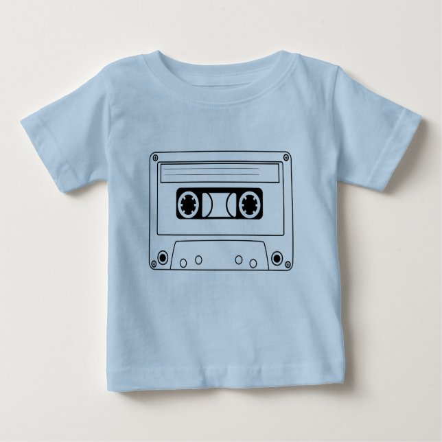 T-shirt Pour Bébé Musique de grunge à cassette rétro (Devant)