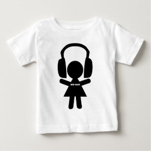 T-shirt Pour Bébé Musique de hip hop, écouteurs, amour de hip-hop