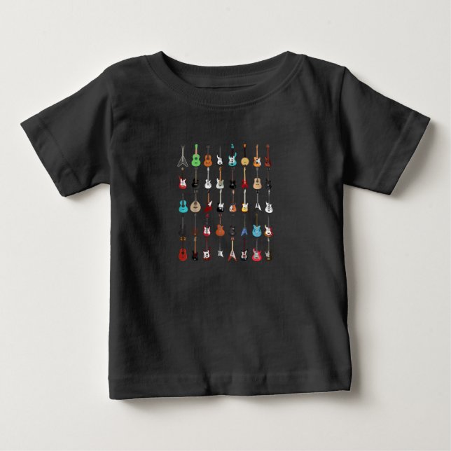 T-shirt Pour Bébé Musique guitar (Devant)