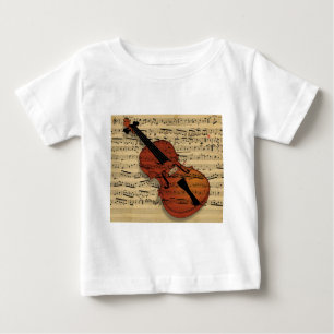 T-shirt Pour Bébé Musique Vintage violon