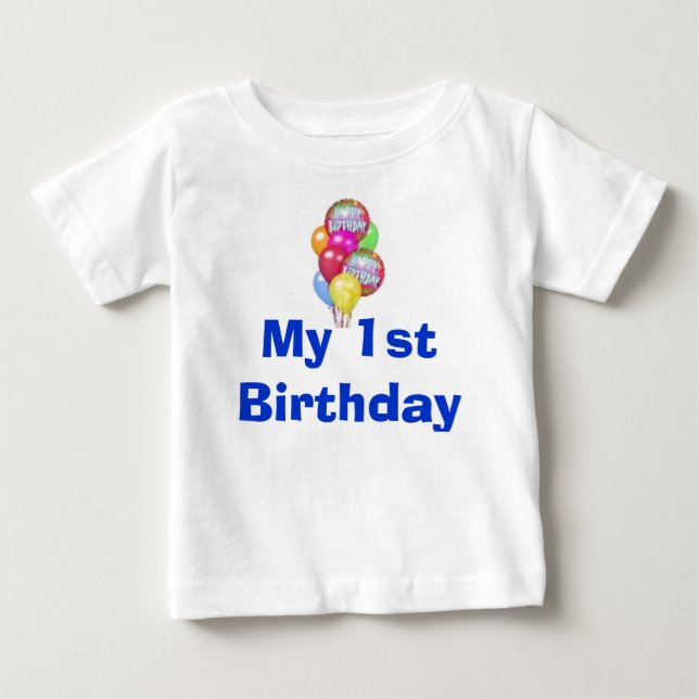 T-shirt Pour Bébé My 1st Birthday (Devant)