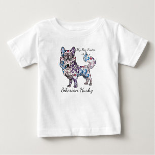 T-shirt Pour Bébé My Big Sister est un bodysuit sibérien Husky