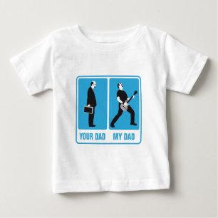 T-shirt Pour Bébé my dad is cooler than your rock guitplayer player