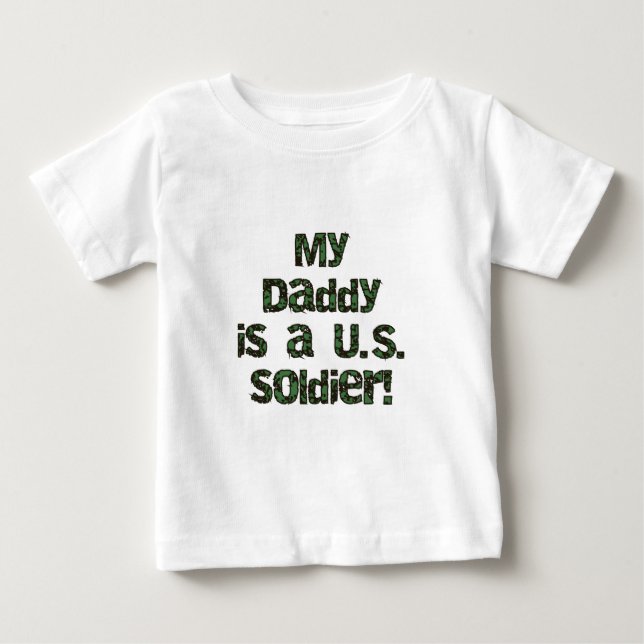 T-shirt Pour Bébé My Daddy est un tee-shirt et cadeaux du soldat amé (Devant)