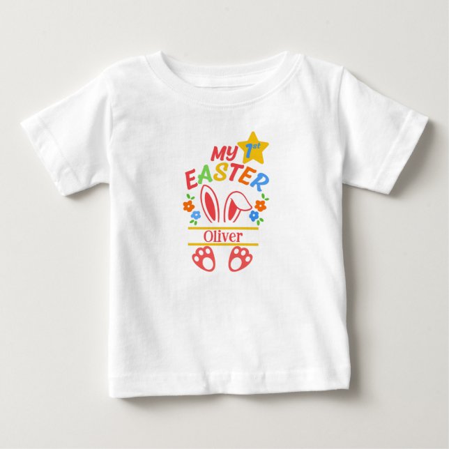 T-shirt Pour Bébé My First Easter (Devant)