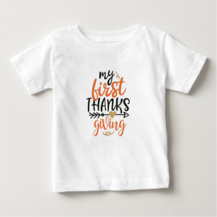 T-shirt Pour Bébé My First Thanksgiving