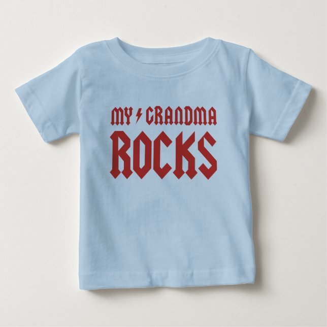 T-shirt Pour Bébé My Grand-mère Rocks (Devant)