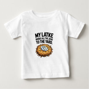 T-shirt Pour Bébé My Latke Amène tous les Juifs à l'Hanoukka du tria