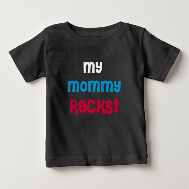 T-shirt Pour Bébé My Maman Rocks (Devant)
