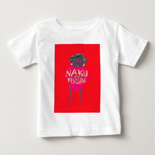 T-shirt Pour Bébé Nakupenda Love Art - Swahili Heart Design (Devant)