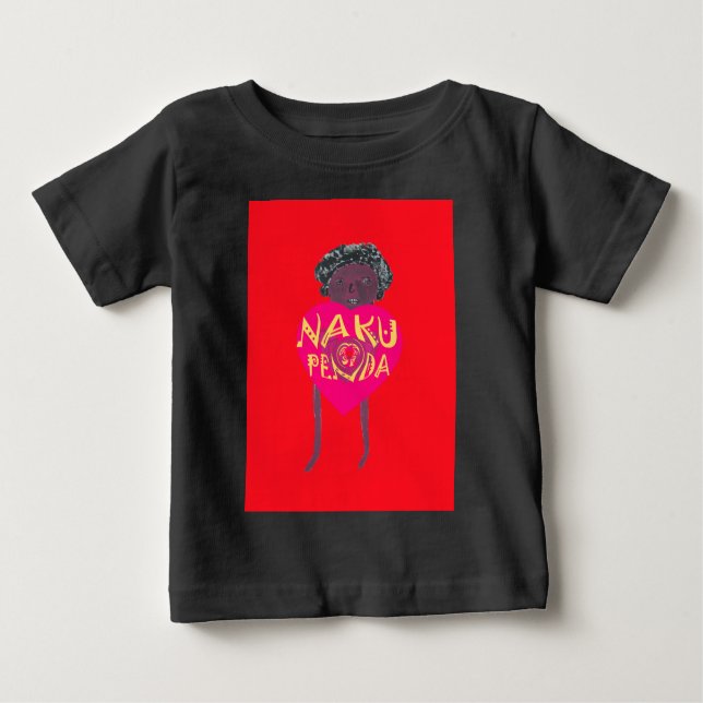 T-shirt Pour Bébé Nakupenda Love Art - Swahili Heart Design (Devant)