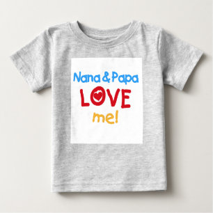 T-shirt Pour Bébé Nana et le papa m'aiment