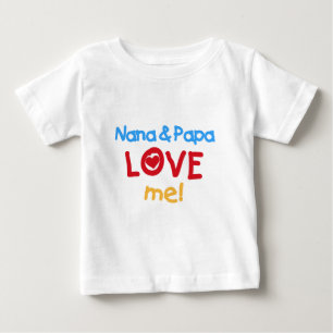 T-shirt Pour Bébé Nana et le papa m'aiment