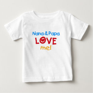 T-shirt Pour Bébé Nana et le papa m'aiment