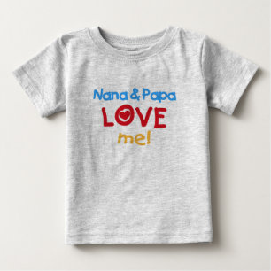 T-shirt Pour Bébé Nana et le papa m'aiment