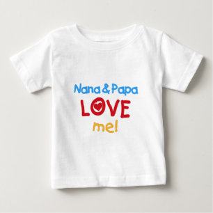 T-shirt Pour Bébé Nana et Papa m'aiment