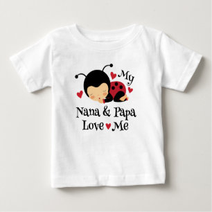 T-shirt Pour Bébé Nana et papa m'aiment le cadeau pour bébés